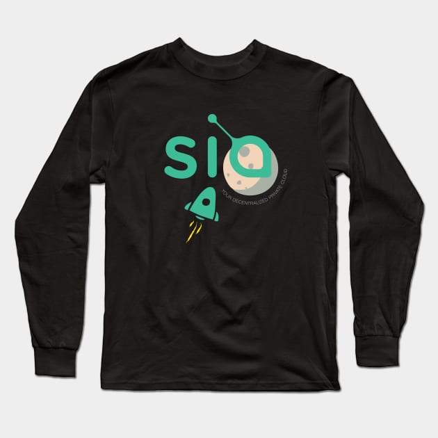 Siacoin To The Moon Long Sleeve T-Shirt by fuseleven